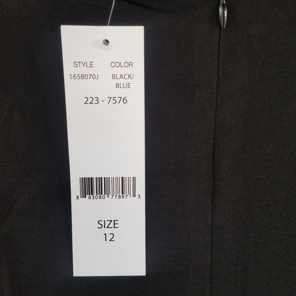 R&K Darling Black and Blue Lace Evening Dress - Picture 3 of 8